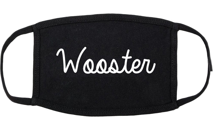 Wooster Ohio OH Script Cotton Face Mask Black