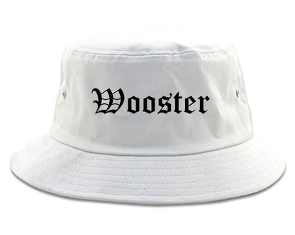 Wooster Ohio OH Old English Mens Bucket Hat White