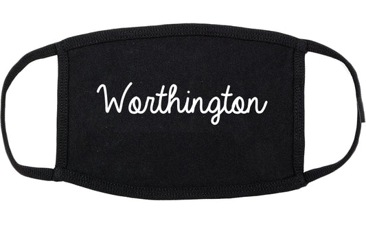 Worthington Ohio OH Script Cotton Face Mask Black