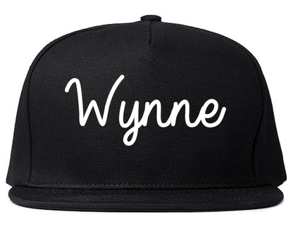Wynne Arkansas AR Script Mens Snapback Hat Black