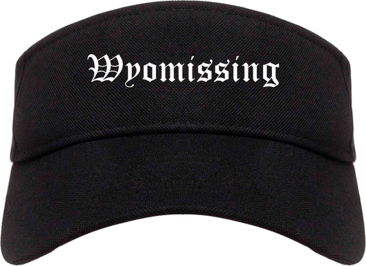 Wyomissing Pennsylvania PA Old English Mens Visor Cap Hat Black