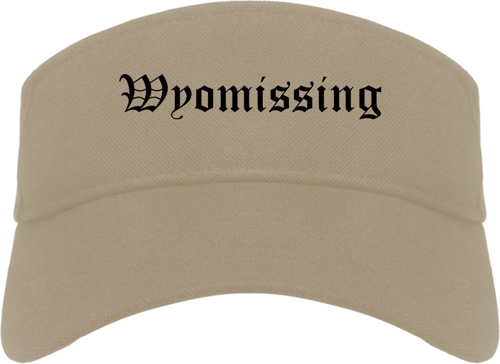 Wyomissing Pennsylvania PA Old English Mens Visor Cap Hat Khaki