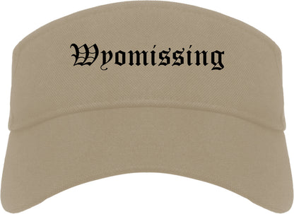 Wyomissing Pennsylvania PA Old English Mens Visor Cap Hat Khaki