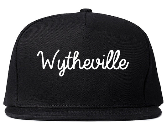 Wytheville Virginia VA Script Mens Snapback Hat Black