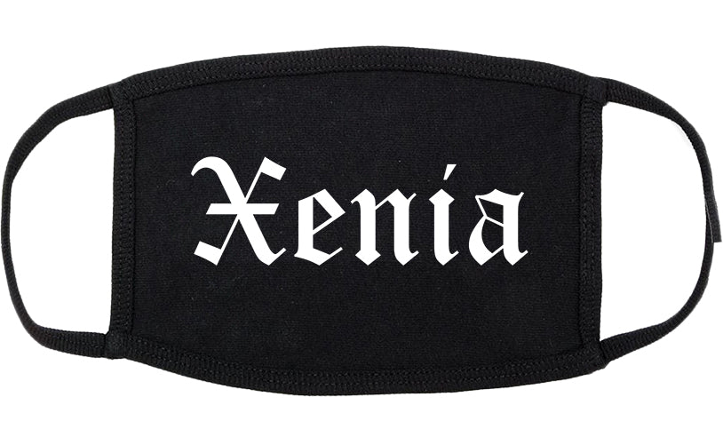 Xenia Ohio OH Old English Cotton Face Mask Black