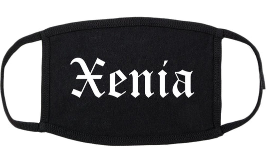 Xenia Ohio OH Old English Cotton Face Mask Black