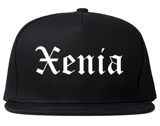 Xenia Ohio OH Old English Mens Snapback Hat Black