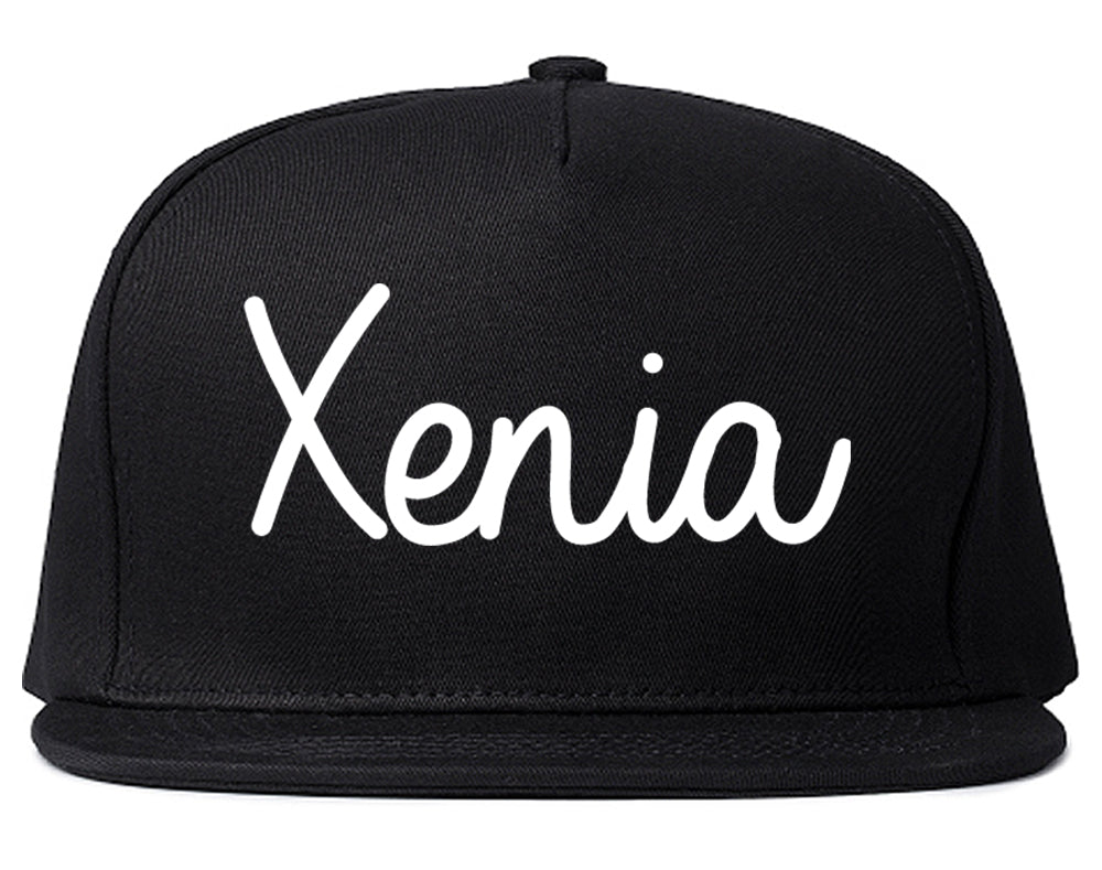 Xenia Ohio OH Script Mens Snapback Hat Black