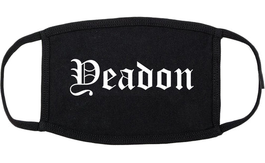 Yeadon Pennsylvania PA Old English Cotton Face Mask Black
