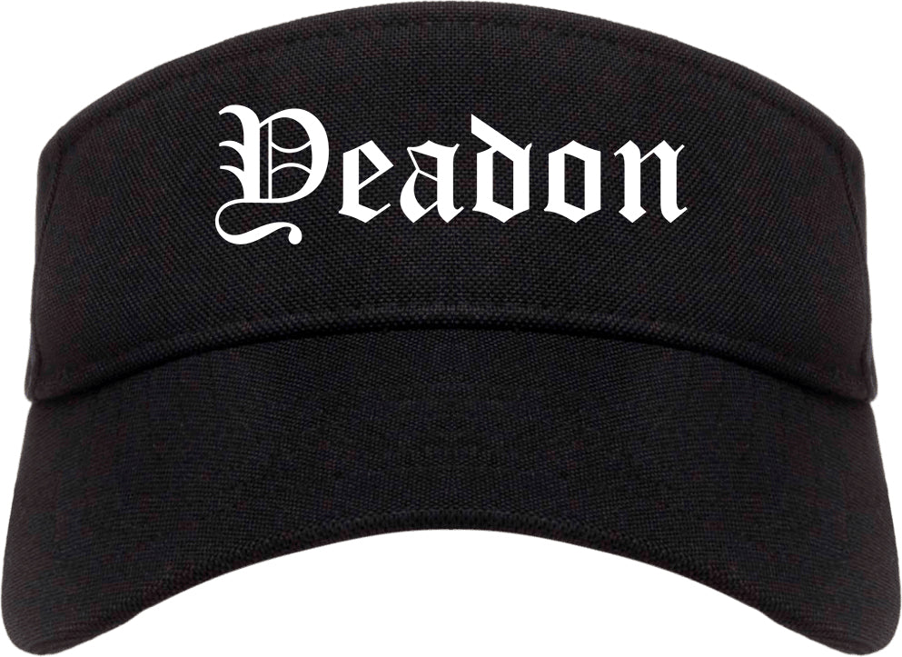 Yeadon Pennsylvania PA Old English Mens Visor Cap Hat Black