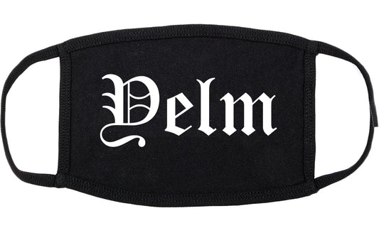 Yelm Washington WA Old English Cotton Face Mask Black