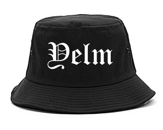 Yelm Washington WA Old English Mens Bucket Hat Black