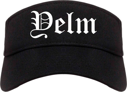 Yelm Washington WA Old English Mens Visor Cap Hat Black