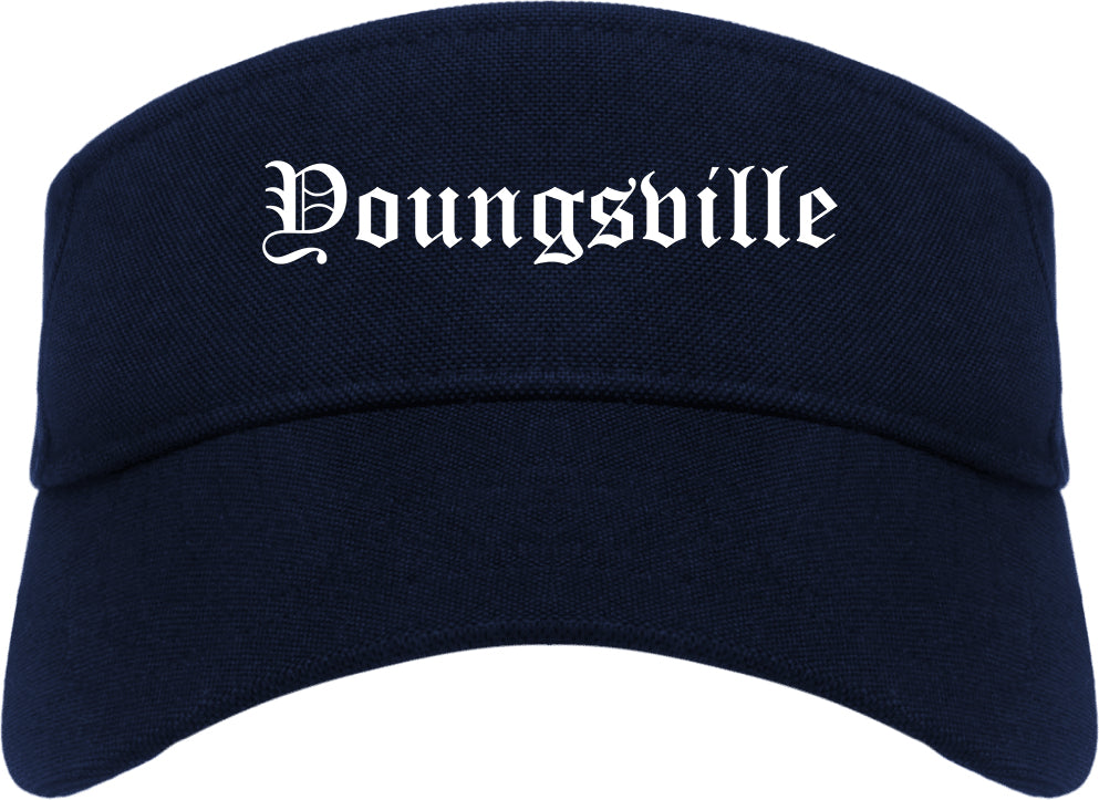 Youngsville Louisiana LA Old English Mens Visor Cap Hat Navy Blue