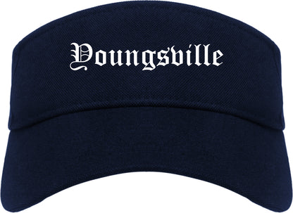 Youngsville Louisiana LA Old English Mens Visor Cap Hat Navy Blue