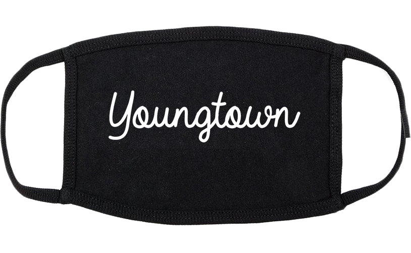 Youngtown Arizona AZ Script Cotton Face Mask Black