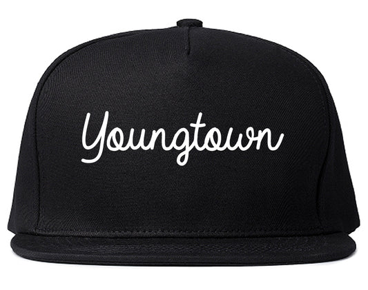 Youngtown Arizona AZ Script Mens Snapback Hat Black