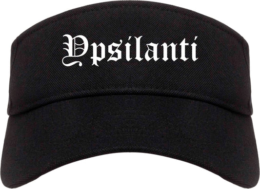 Ypsilanti Michigan MI Old English Mens Visor Cap Hat Black