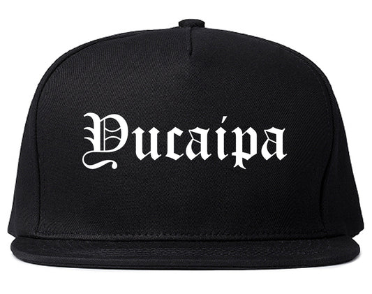 Yucaipa California CA Old English Mens Snapback Hat Black