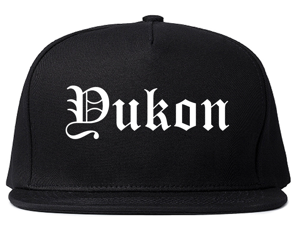Yukon Oklahoma OK Old English Mens Snapback Hat Black