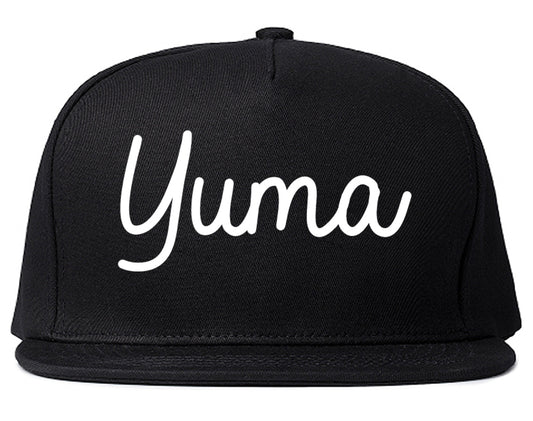 Yuma Arizona AZ Script Mens Snapback Hat Black
