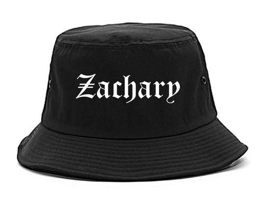 Zachary Louisiana LA Old English Mens Bucket Hat Black