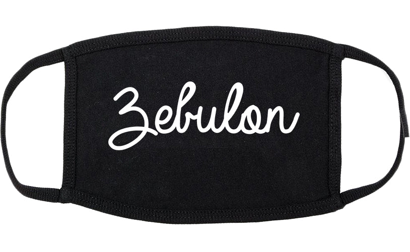 Zebulon North Carolina NC Script Cotton Face Mask Black