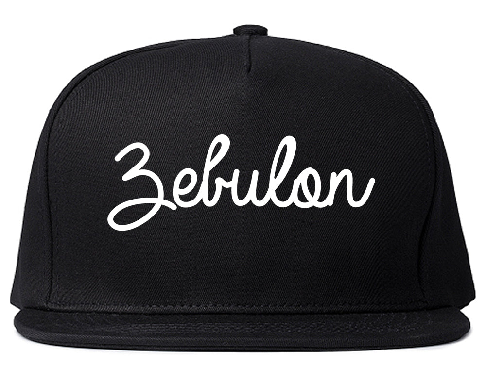 Zebulon North Carolina NC Script Mens Snapback Hat Black