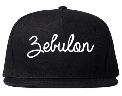 Zebulon North Carolina NC Script Mens Snapback Hat Black