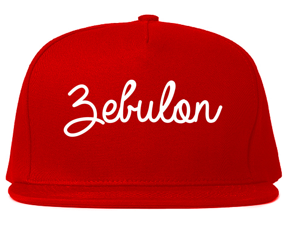 Zebulon North Carolina NC Script Mens Snapback Hat Red