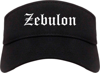 Zebulon North Carolina NC Old English Mens Visor Cap Hat Black
