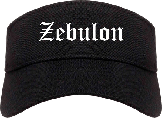 Zebulon North Carolina NC Old English Mens Visor Cap Hat Black